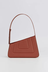 Quilted Calf Leather Magnetic Snap Shoulder Handbag