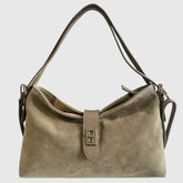 Suede Leather 3-Way Hybrid Convertible Shoulder Crossbody Bag