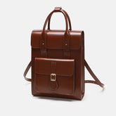 3-in-1 Cowhide Hybrid Convertible Laptop Backpack Handbag