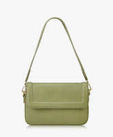 Pebble Leather Magnetic Flap Shoulder Handbag