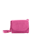 Natural Leather Flap Crossbody Handbag