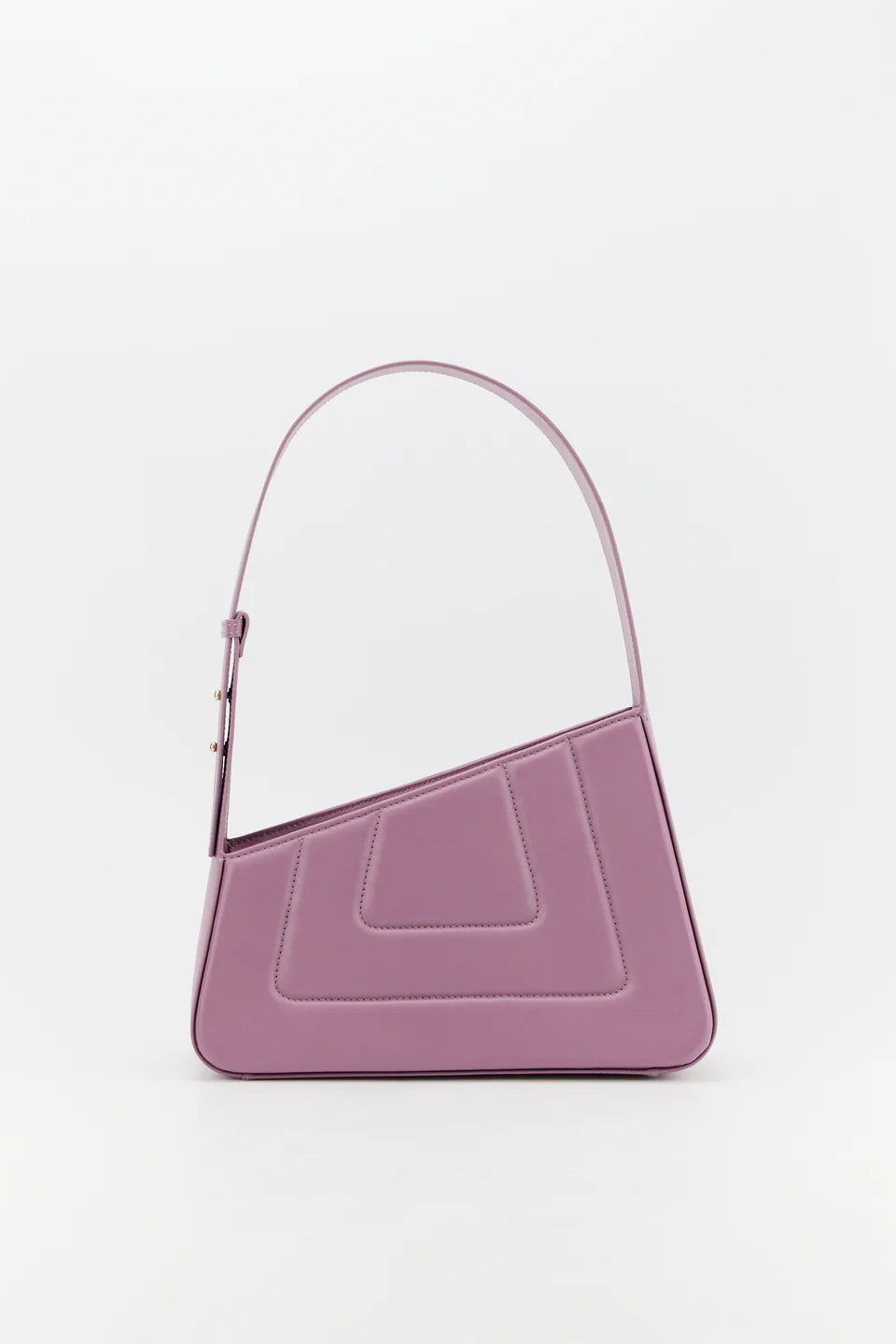 Quilted Calf Leather Magnetic Snap Shoulder Handbag