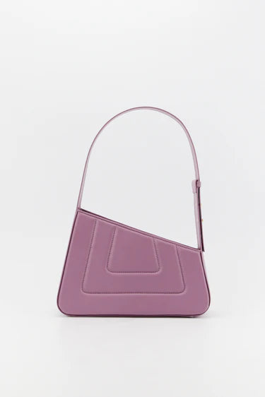Quilted Calf Leather Magnetic Snap Shoulder Handbag