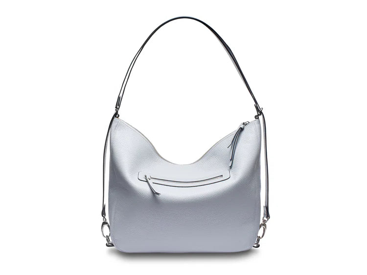 Convertible Pebble Leather Multi Carry Backpack Tote Bag