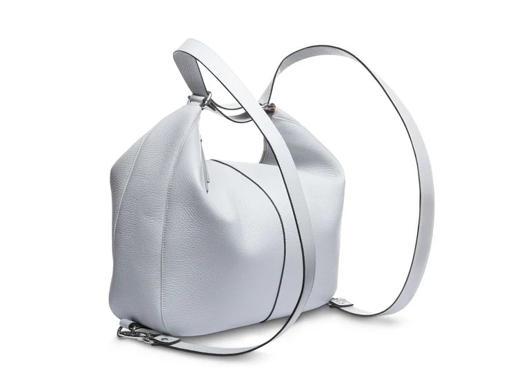 Convertible Pebble Leather Multi Carry Backpack Tote Bag