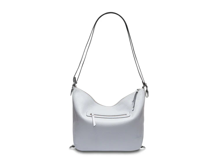 Convertible Pebble Leather Multi Carry Backpack Tote Bag