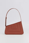 Quilted Calf Leather Magnetic Snap Shoulder Handbag