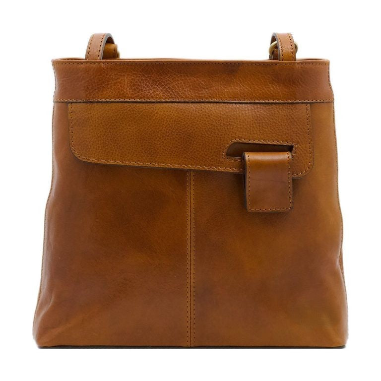 Adjustable Strap Vegetable Tanned Leather 3-Way Hybrid Backpack Tote Bag