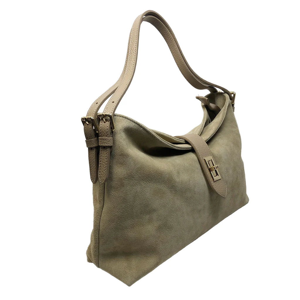 Suede Leather 3-Way Hybrid Convertible Shoulder Crossbody Bag