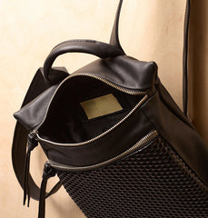 Textured Leather 3-Way Hybrid Convertible Backpack Crossbody Bag