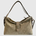 Suede Leather 3-Way Hybrid Convertible Shoulder Crossbody Bag