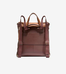 Canvas Leather 3-Way Hybrid Convertible Laptop Backpack Crossbody Tote Bag