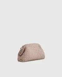 andwoven Leather Magnetic Crossbody Clutch Handbag