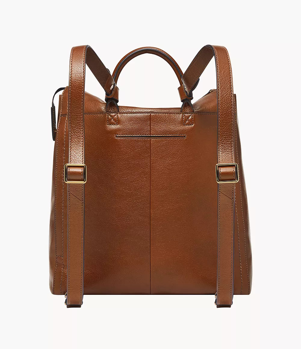 Grain Leather 3-Way Convertible Backpack Tote Crossbody Bag