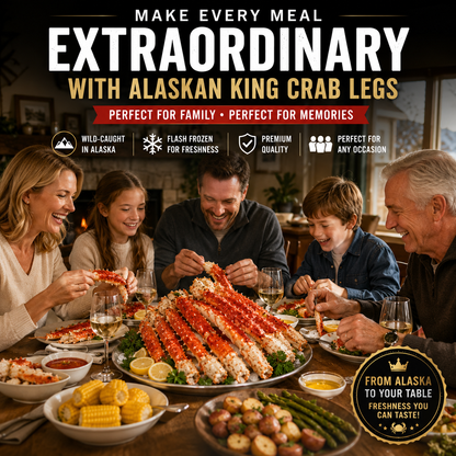 🔥 Wild-Caught Alaskan King Crab Legs – Jumbo Restaurant Quality | Fully Cooked & Flash Frozen