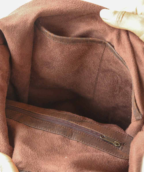 Antique Wash Lambskin Convertible Woven Hobo Shoulder Bag