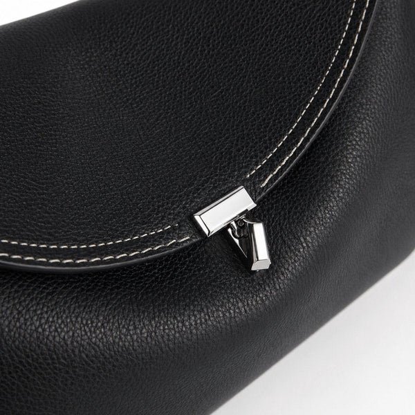 Minimal T Buckle Convertible PU Leather Shoulder Clutch Bag