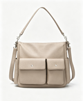 Full Grain Leather Convertible Multi Pocket Shoulder Crossbody Bag