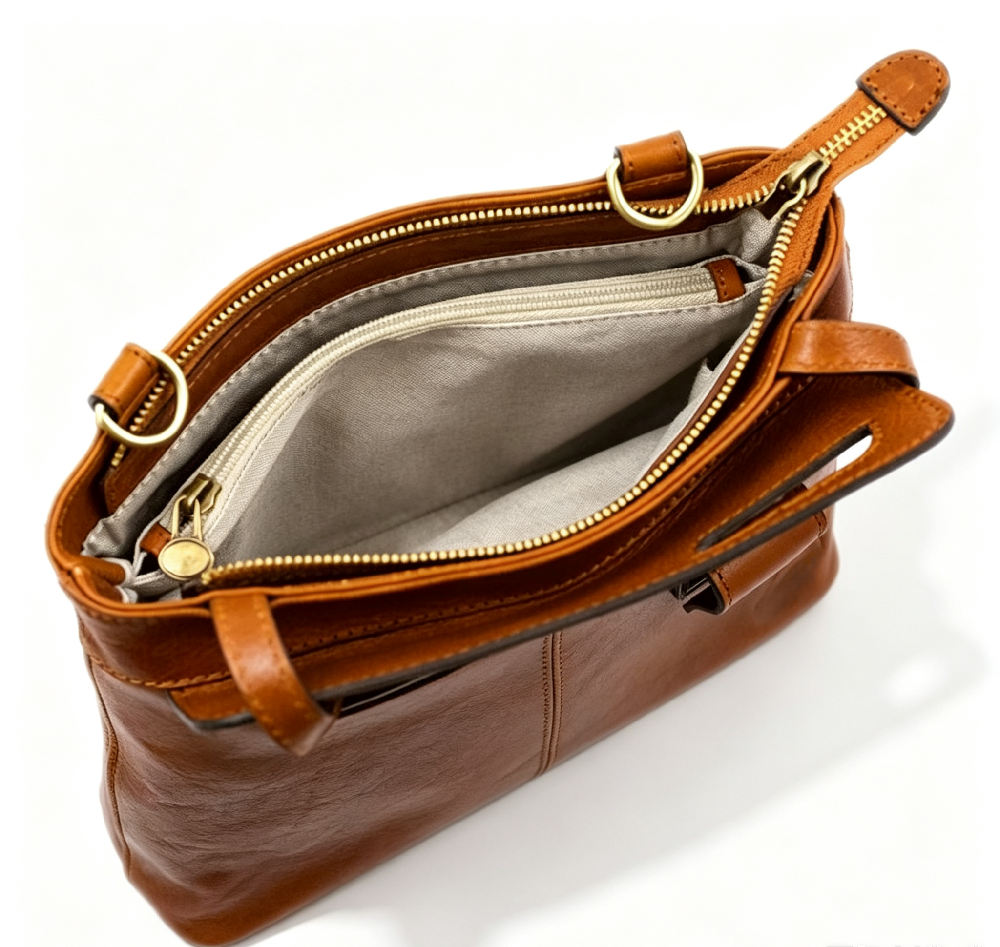 Adjustable Strap Vegetable Tanned Leather 3-Way Hybrid Backpack Tote Bag