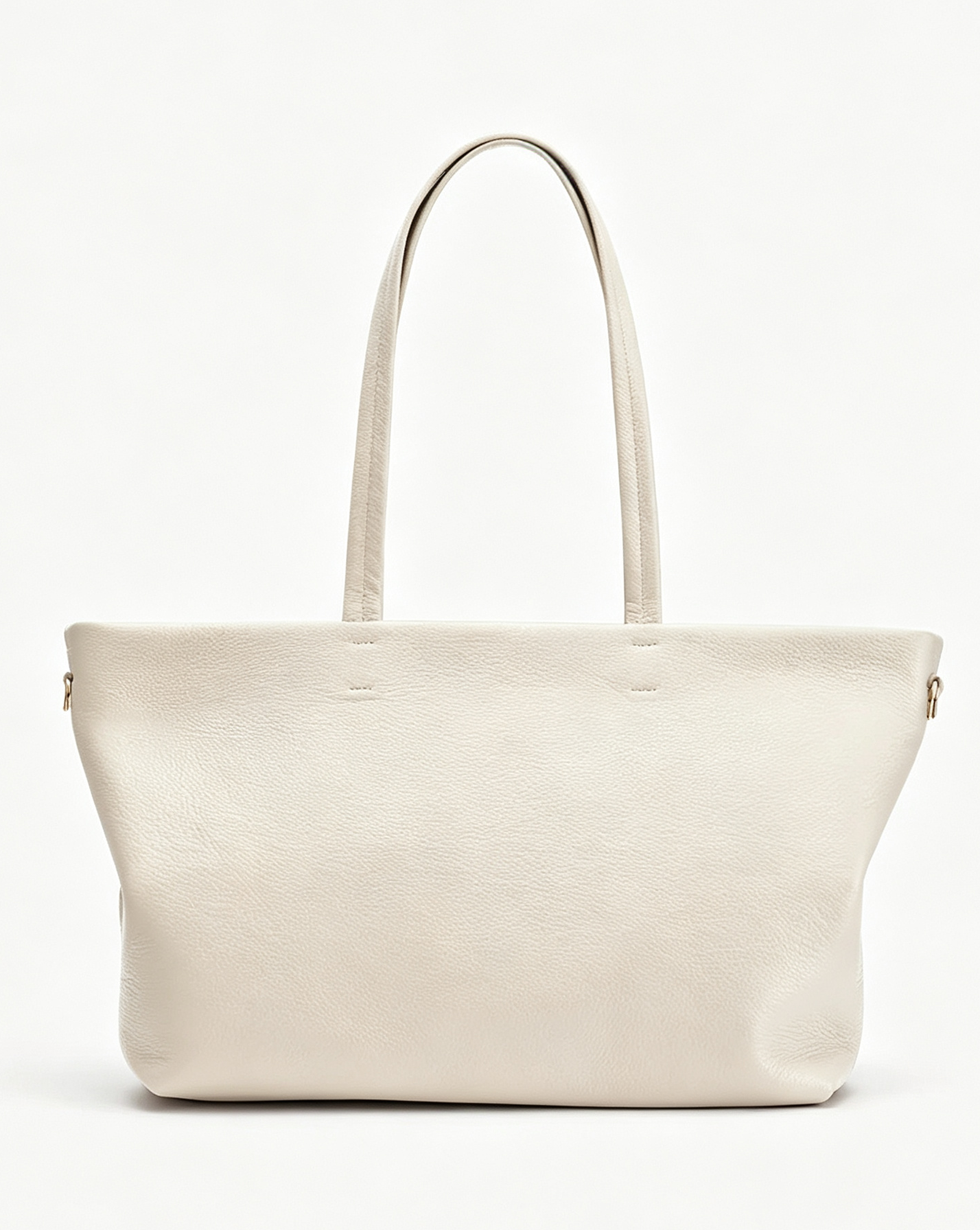 Grain Leather 2-Way Convertible Laptop Tote Crossbody Bag