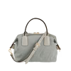 Nylon Leather 2-Way Convertible Mini Handbag